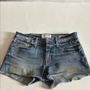 Frame Denim Le Cutoff Shorts in Classic Blue